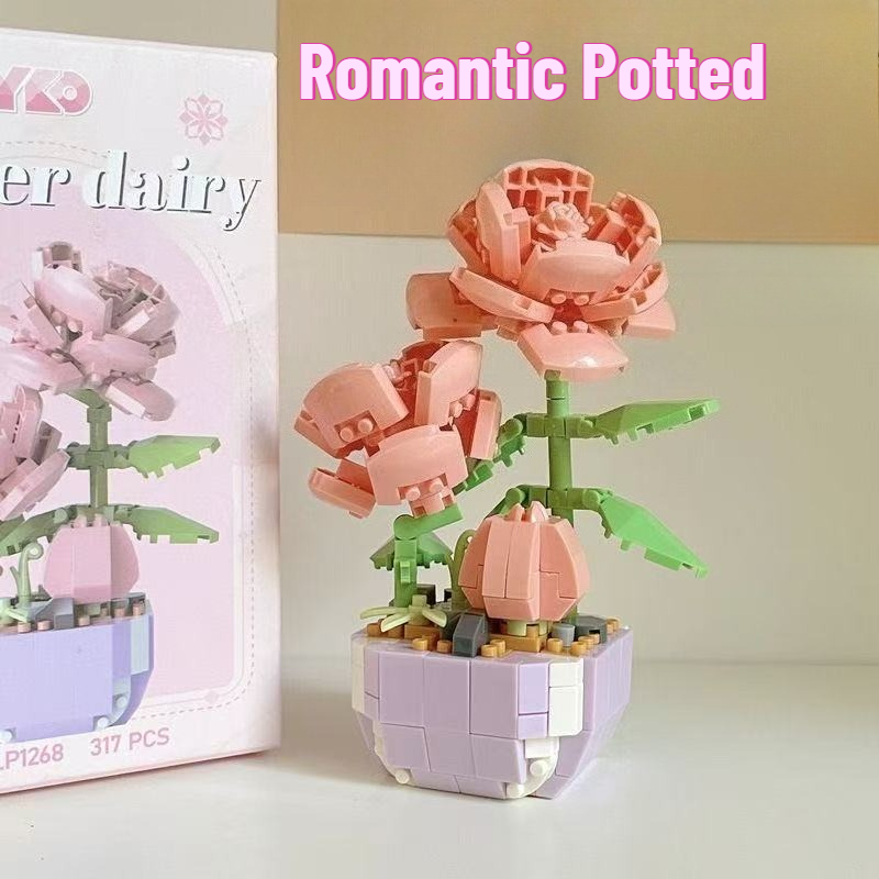 Bonsai Garden Lego - Mini Potted Flowers Building Block Sets