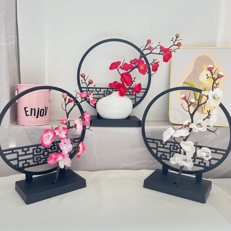 Bonsai Garden Entrance - New Chinese Style Black Screen Feng