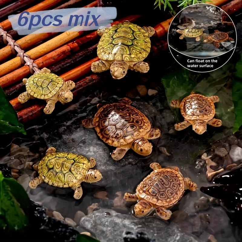 Bonsai Gardenia - 6 Mini Turtle Statues for Aquarium