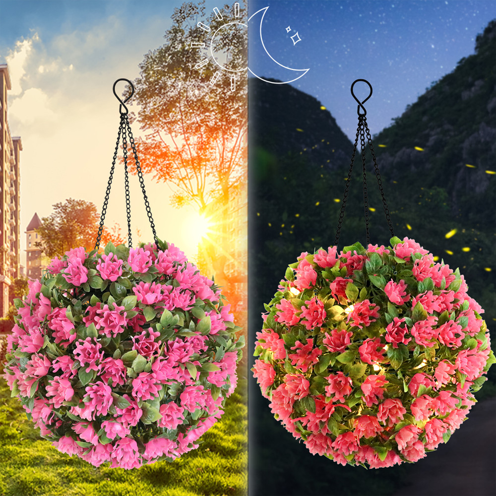 Bonsai Garden Restaurant - Artificial Flower Grass Ball Hanging Lights