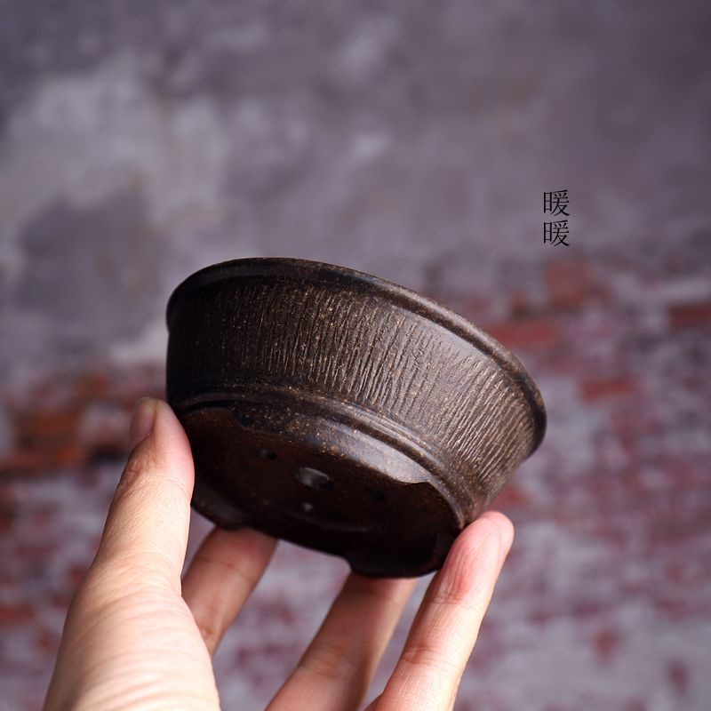 Bonsai Vertical Garden - Ceramic Circle Bowl Bonsai Pot Hand