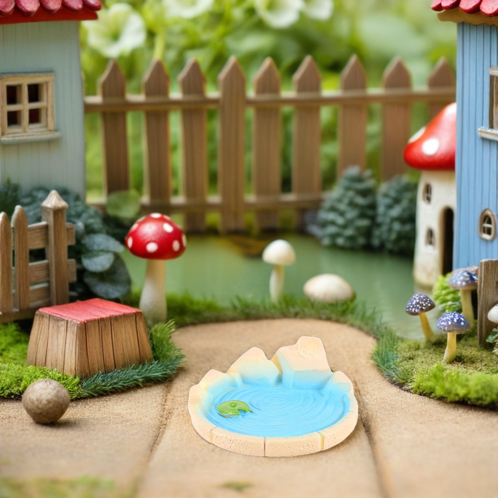 4Pcs Miniature Resin Pond Scen - огляд і ціна Bonsai Garden Set Up