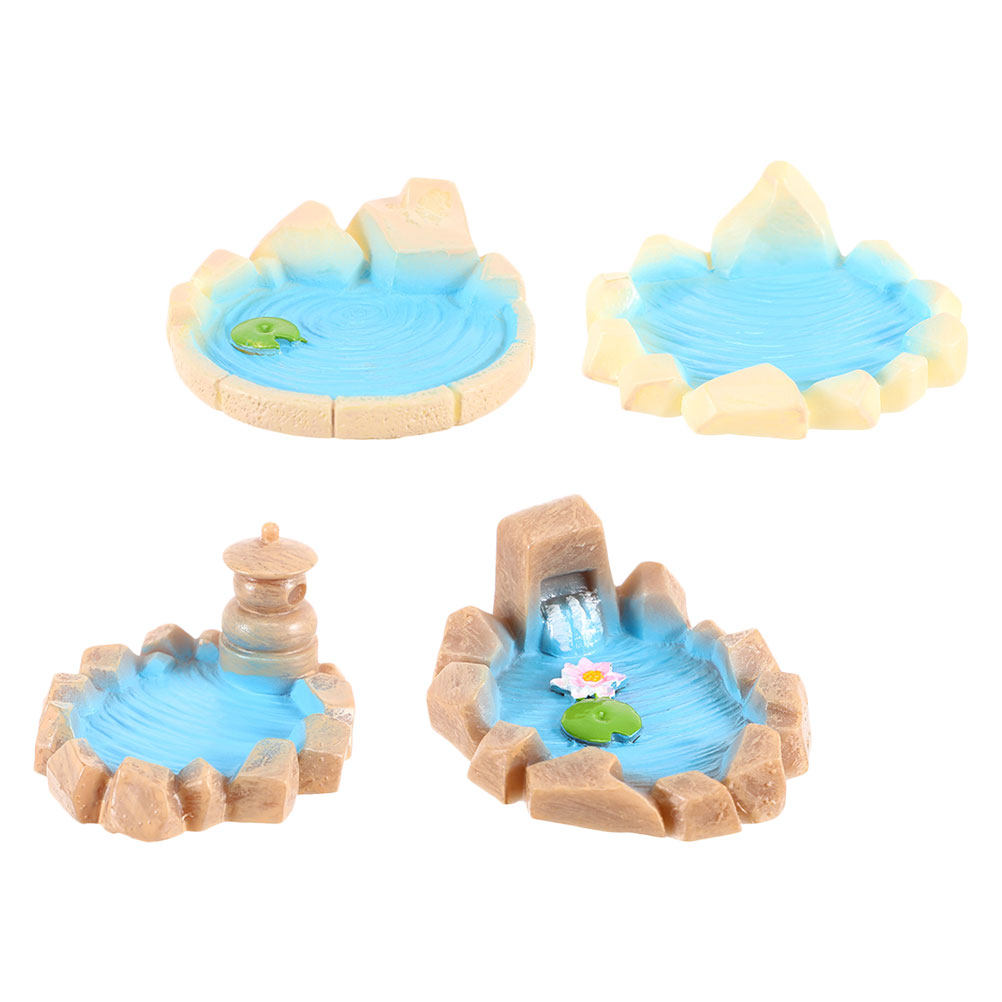 4Pcs Miniature Resin Pond Scen - огляд і ціна Bonsai Garden Set Up