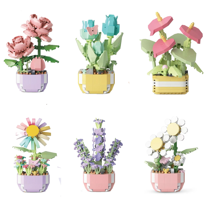 Mini Potted Flowers Building B - огляд і ціна Bonsai Garden Lego