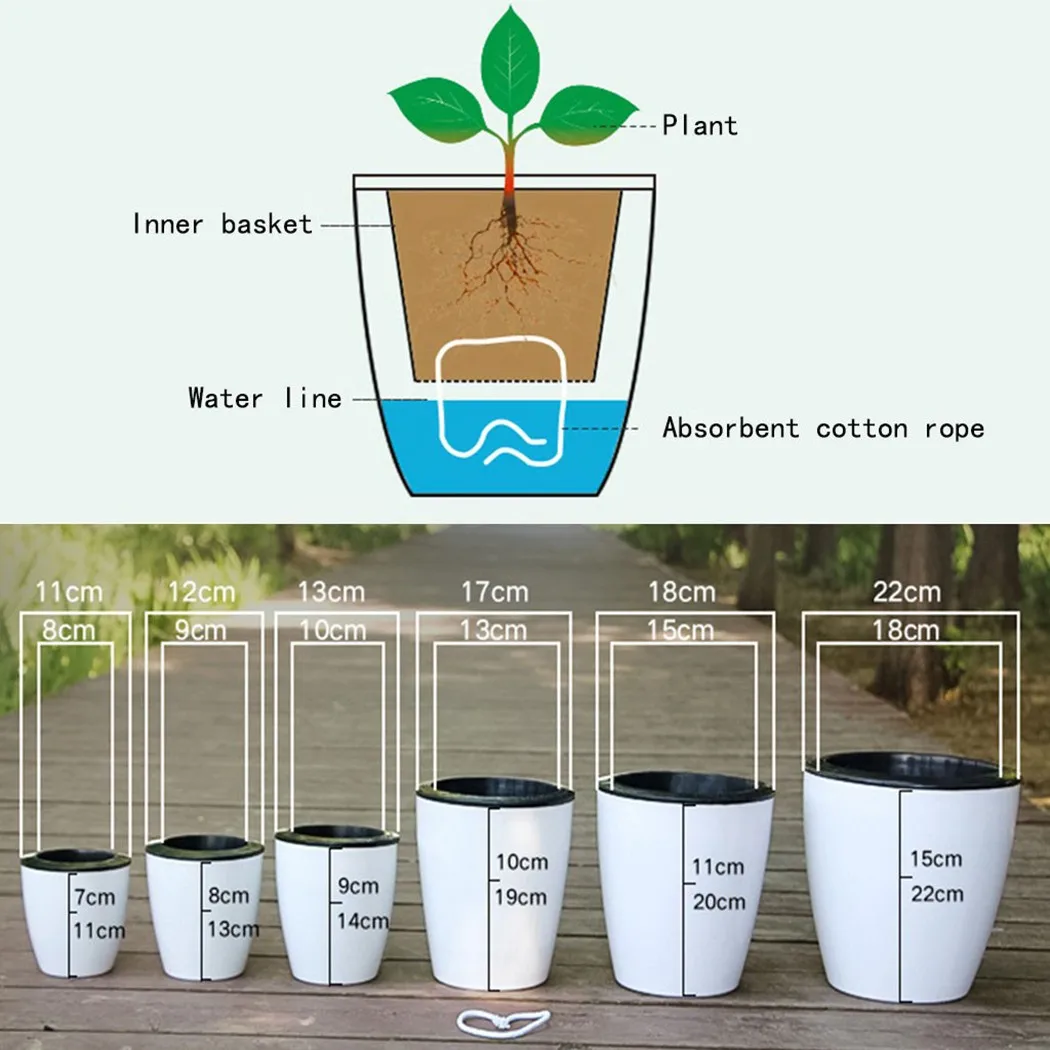 Lazy Flower Pot Self-Watering  - огляд і ціна Bonsai Garden Nursery