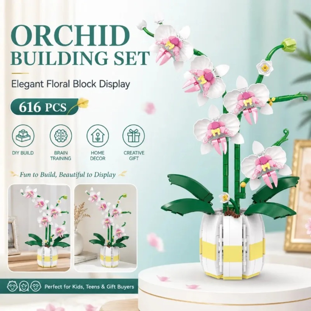 Orchid Building Blocks Flowers - огляд і ціна Bonsai Garden Lego
