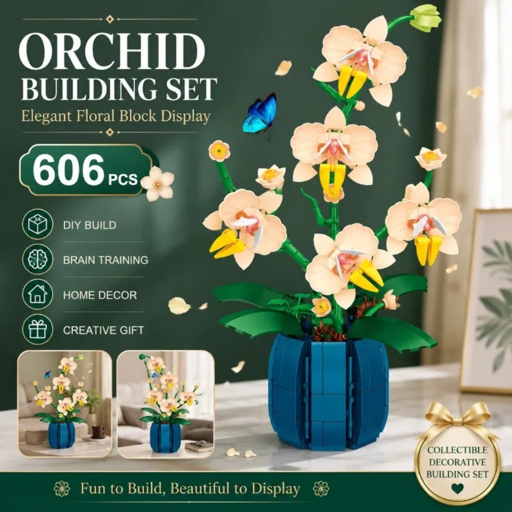 Orchid Building Blocks Flowers - огляд і ціна Bonsai Garden Lego