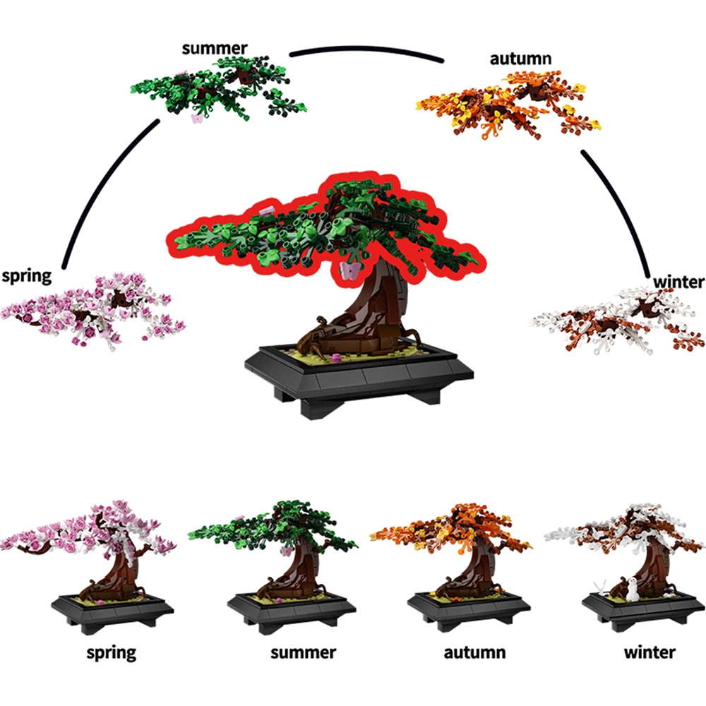 MOC Four Seasons Bonsai Tree B - огляд і ціна Bonsai Garden Lego