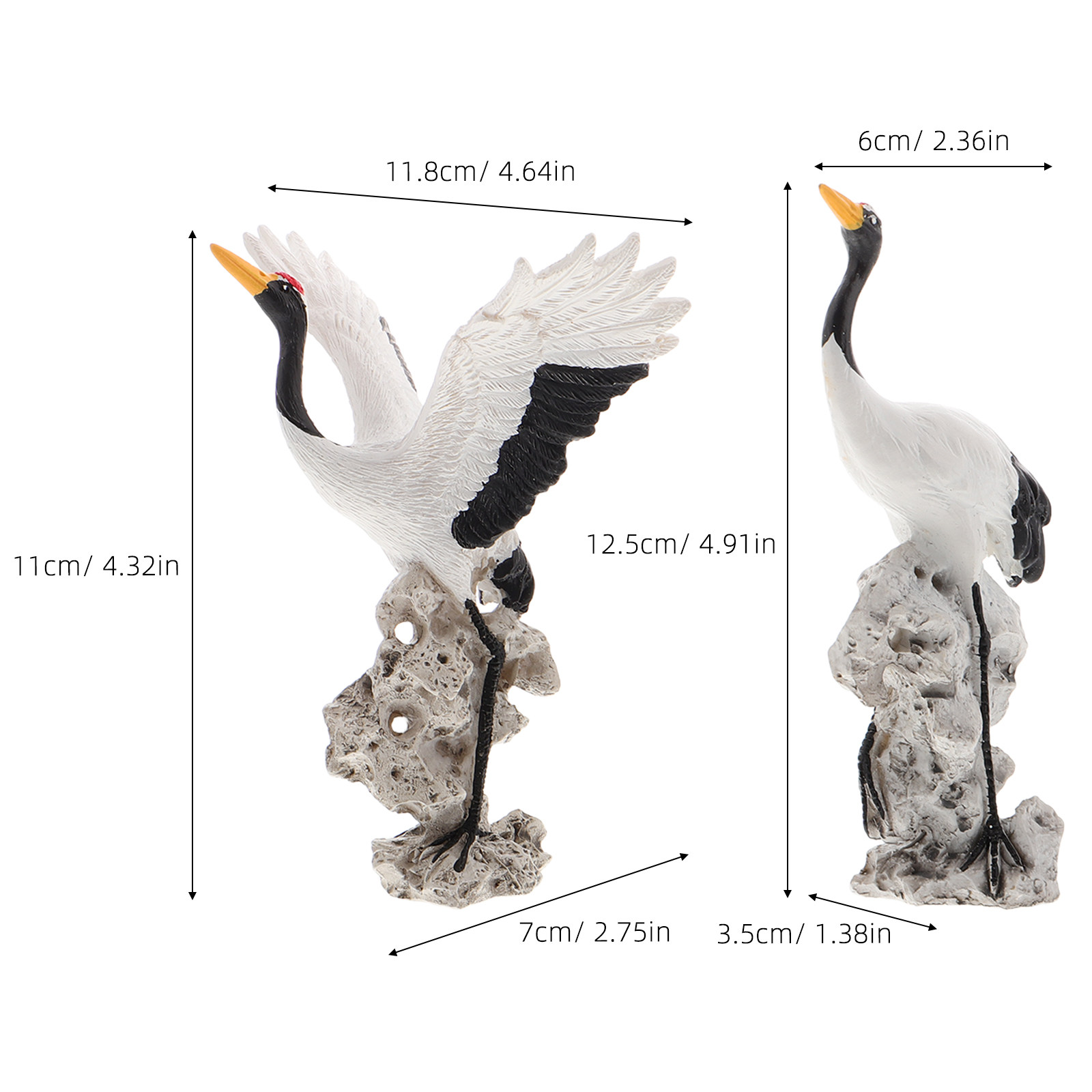 2Pcs Elegant Crane Statues Sim - огляд і ціна Bonsai Garden Set Up