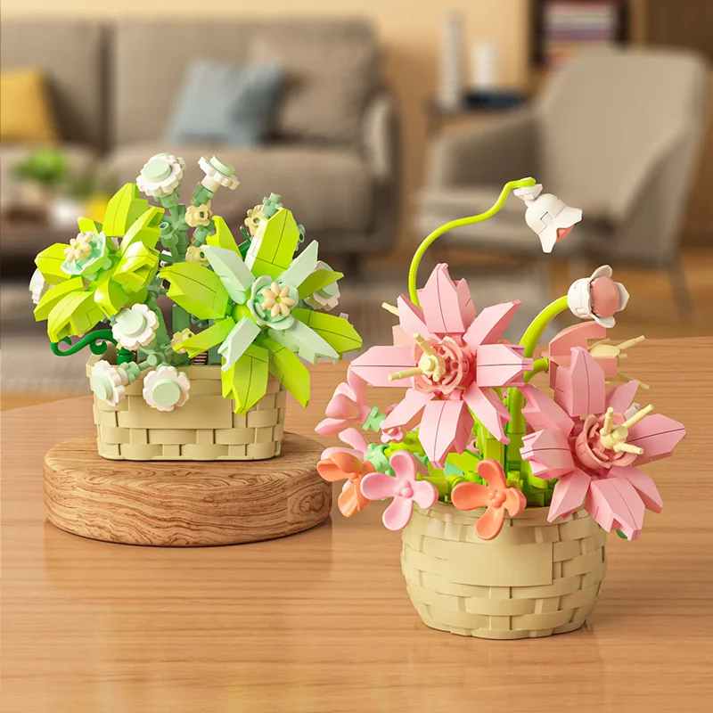 DIY MOC Potted Rose Sunflower  - огляд і ціна Bonsai Garden Lego