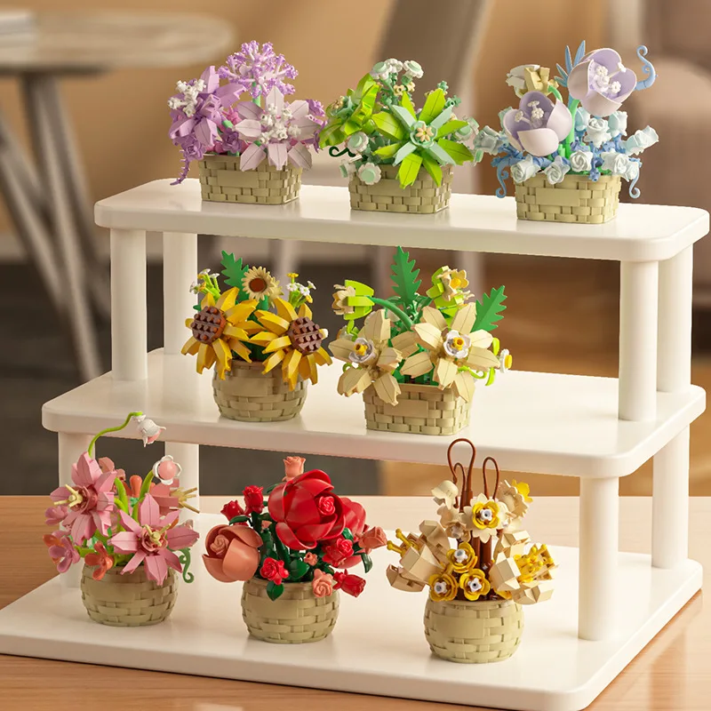 DIY MOC Potted Rose Sunflower  - огляд і ціна Bonsai Garden Lego