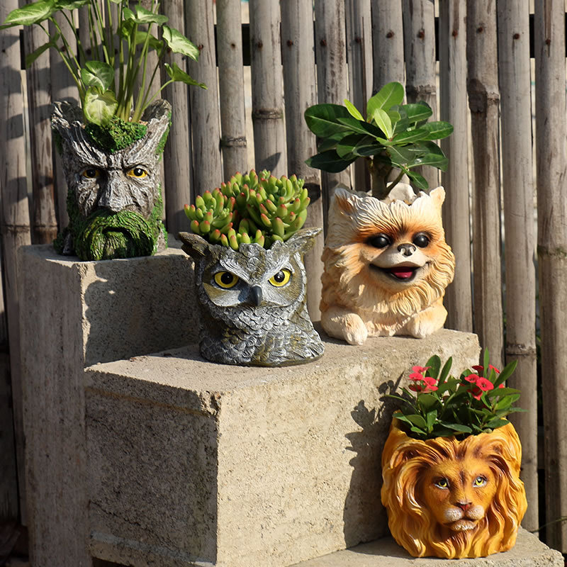 3D Animal Head Vase Cartoon Fi - огляд і ціна Bonsai Garden Nursery