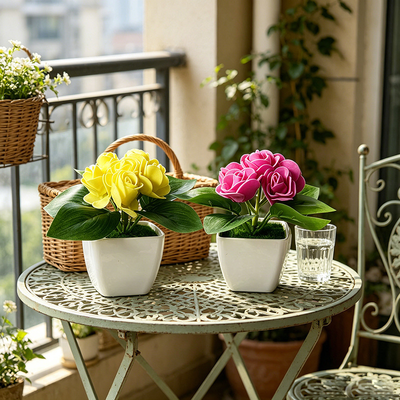 6-Flower Rose Simulation Small - огляд і ціна Bonsai Garden Restaurant
