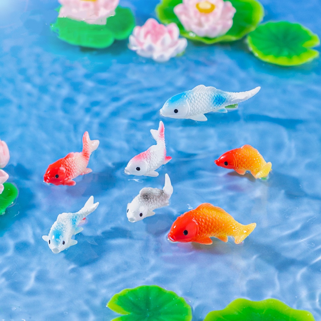10PCS Mini Koi Fish Resin Gold - огляд і ціна Bonsai Gardenia